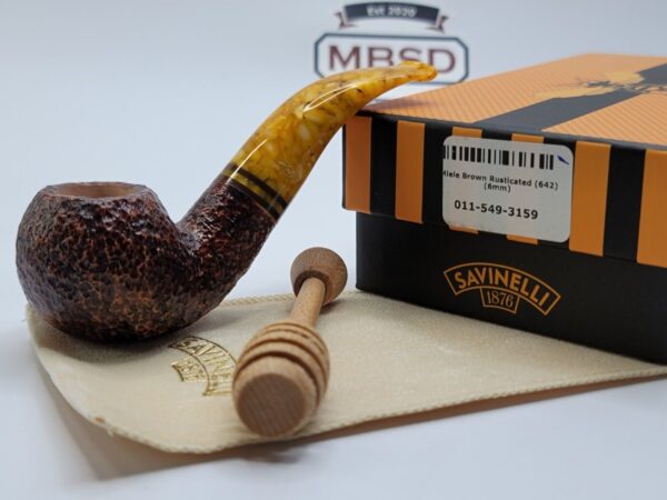 Savinelli Miele 642 KS Rusticated Bent Apple Briar Tobacco Smoking Pipe, 6mm [SOLD OUT] - Image 3