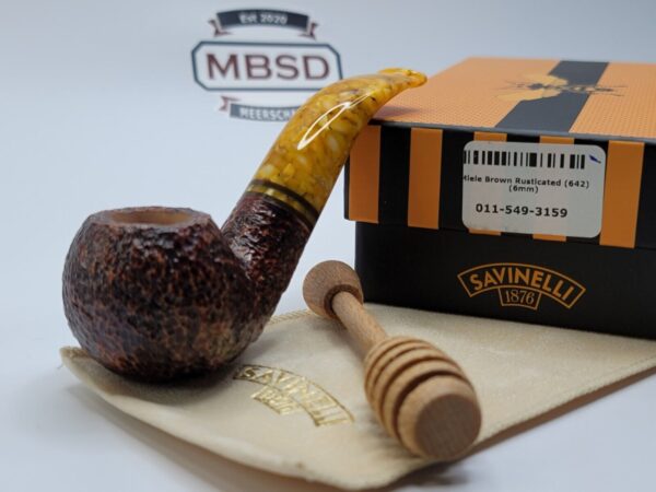 Savinelli Miele 642 KS Rusticated Bent Apple Briar Tobacco Smoking Pipe, 6mm [SOLD OUT] - Image 4