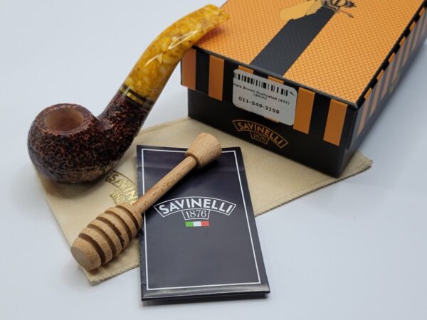 Savinelli Miele 642 KS Rusticated Bent Apple Briar Tobacco Smoking Pipe, 6mm [SOLD OUT] - Image 5