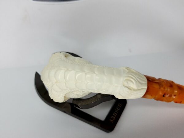 Unsmoked Block Meerschaum Tobacco Smoking Pipe Of Claw Egg, Bowl, w/ Fitted Case [SOLD OUT] - Image 11