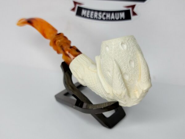 Unsmoked Block Meerschaum Tobacco Smoking Pipe Of Claw Egg, Bowl, w/ Fitted Case [SOLD OUT] - Image 6