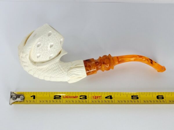 Unsmoked Block Meerschaum Tobacco Smoking Pipe Of Claw Egg, Bowl, w/ Fitted Case [SOLD OUT] - Image 8
