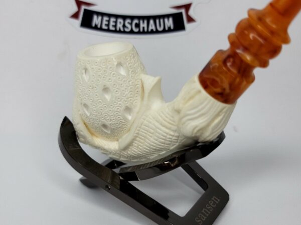 Unsmoked Block Meerschaum Tobacco Smoking Pipe Of Claw Egg, Bowl, w/ Fitted Case [SOLD OUT] - Image 10