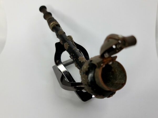 Vintage Metal Steam Punk Themed Tobacco Pipe, With Floral Mounts [SOLD OUT] - Image 6