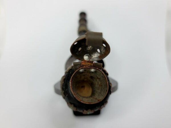 Vintage Metal Steam Punk Themed Tobacco Pipe, With Floral Mounts [SOLD OUT] - Image 7