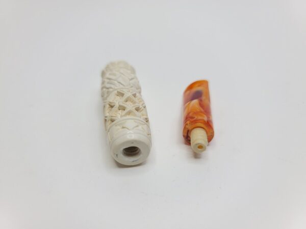 Vintage Unsmoked Block Meerschaum Cigar Cigarette Holder, Cheroot Pipe [SOLD OUT] - Image 11