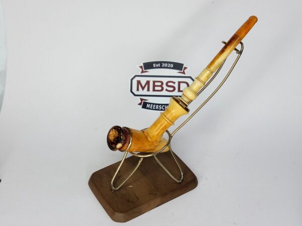 Antique 1800s Meerschaum Cigarette Cigar Holder Pipe, All Original, Amber Stem [SOLD OUT] - Image 3