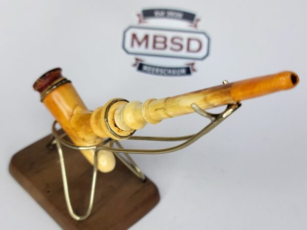 Antique 1800s Meerschaum Cigarette Cigar Holder Pipe, All Original, Amber Stem [SOLD OUT] - Image 5