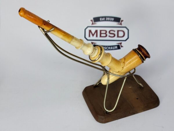 Antique 1800s Meerschaum Cigarette Cigar Holder Pipe, All Original, Amber Stem [SOLD OUT] - Image 7