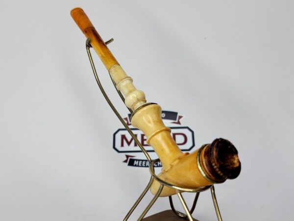 Antique 1800s Meerschaum Cigarette Cigar Holder Pipe, All Original, Amber Stem [SOLD OUT] - Image 8