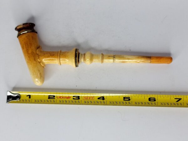 Antique 1800s Meerschaum Cigarette Cigar Holder Pipe, All Original, Amber Stem [SOLD OUT] - Image 10