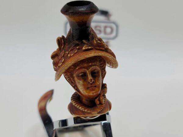 Antique Block Meerschaum Cheroot Cigar Holder Tobacco Smoking Pipe of Lady - Image 5