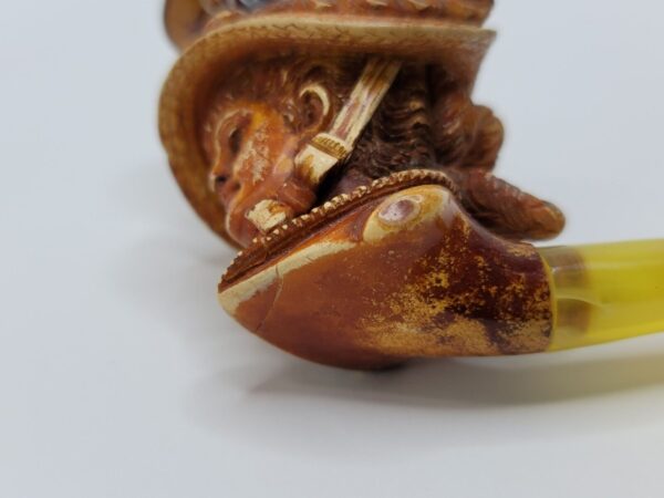 Antique Block Meerschaum Cheroot Cigar Holder Tobacco Smoking Pipe of Lady - Image 7