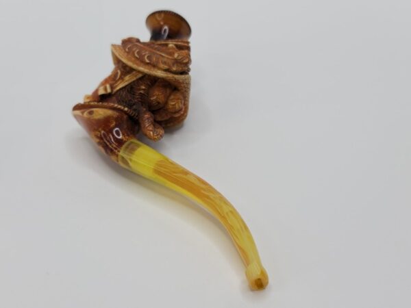 Antique Block Meerschaum Cheroot Cigar Holder Tobacco Smoking Pipe of Lady - Image 8