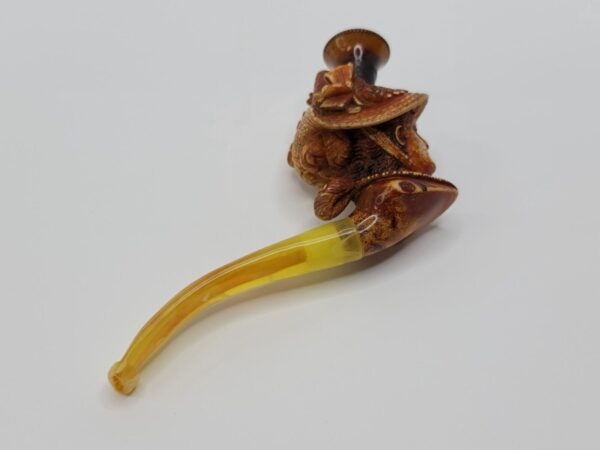 Antique Block Meerschaum Cheroot Cigar Holder Tobacco Smoking Pipe of Lady - Image 9