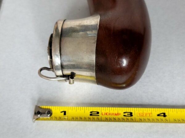 Antique Victorian Swedish Silver and Wood Tobacco Pipe w/ Cherry Wood Stem [SOLD OUT] - Image 13