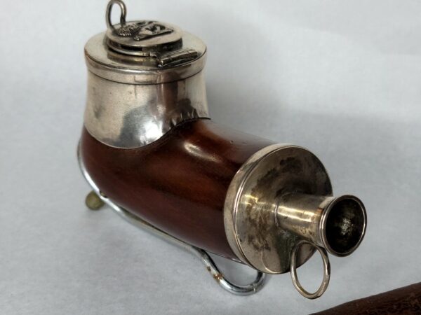Antique Victorian Swedish Silver and Wood Tobacco Pipe w/ Cherry Wood Stem [SOLD OUT] - Image 5
