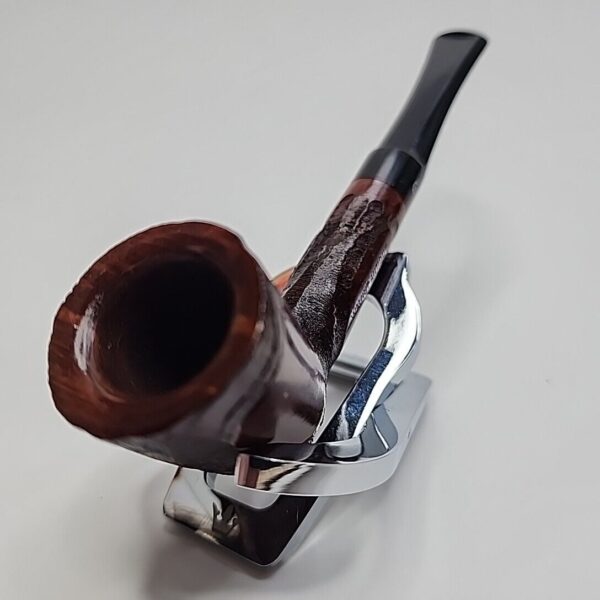 Antique Walnut Partially Rusticated Straight Dublin Briar Tobacco Pipe, Unsmoked [SOLD OUT] - Image 4