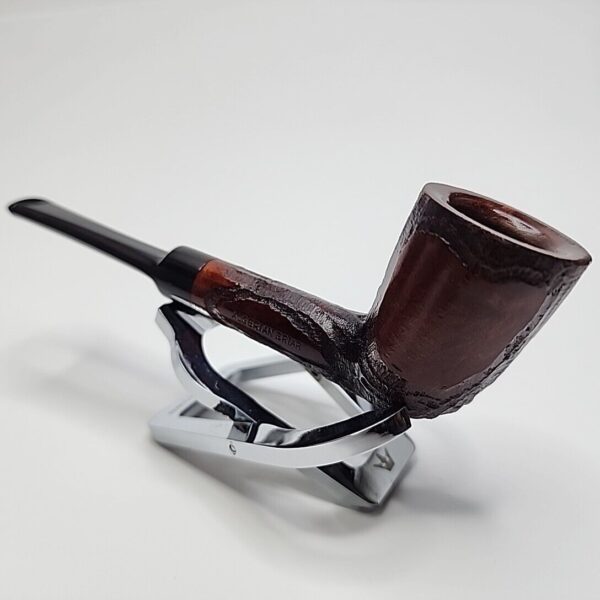 Antique Walnut Partially Rusticated Straight Dublin Briar Tobacco Pipe, Unsmoked [SOLD OUT] - Image 5
