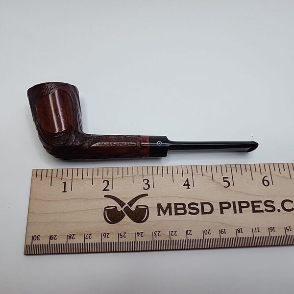 Antique Walnut Partially Rusticated Straight Dublin Briar Tobacco Pipe, Unsmoked [SOLD OUT] - Image 6