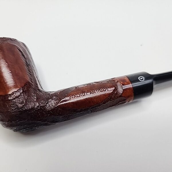 Antique Walnut Partially Rusticated Straight Dublin Briar Tobacco Pipe, Unsmoked [SOLD OUT] - Image 7