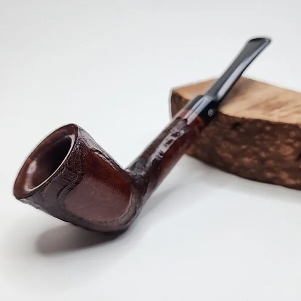 Antique Walnut Partially Rusticated Straight Dublin Briar Tobacco Pipe, Unsmoked [SOLD OUT]