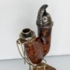 Antique Wooden German Ulmer Tobacco Pipe, Silver Spartan Helmet Windcap, Rare [SOLD OUT] - Image 12