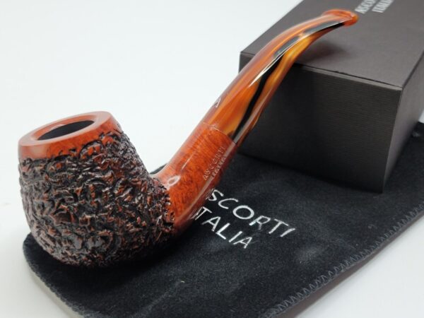 Ascorti Italia Otto Carved Particular Rusticated Briar Tobacco Pipe, Italy, New [SOLD OUT] - Image 3