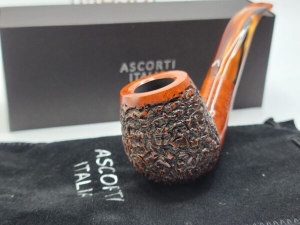 Ascorti Italia Otto Carved Particular Rusticated Briar Tobacco Pipe, Italy, New [SOLD OUT] - Image 4