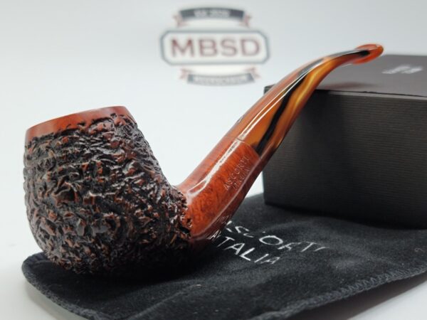 Ascorti Italia Otto Carved Particular Rusticated Briar Tobacco Pipe, Italy, New [SOLD OUT]