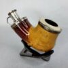 Beautifully Colored Antique 1800s Block Meerschaum Tobacco Pipe Bowl, German [SOLD OUT]