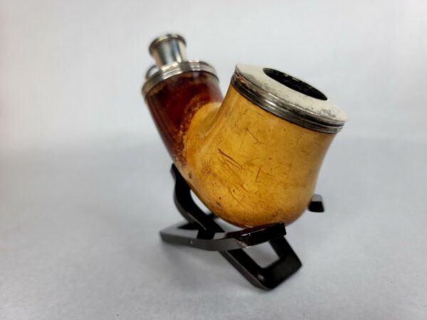 Beautifully Colored Antique 1800s Block Meerschaum Tobacco Pipe Bowl, German [SOLD OUT] - Image 3