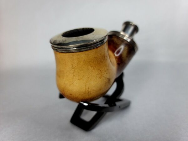 Beautifully Colored Antique 1800s Block Meerschaum Tobacco Pipe Bowl, German [SOLD OUT] - Image 4