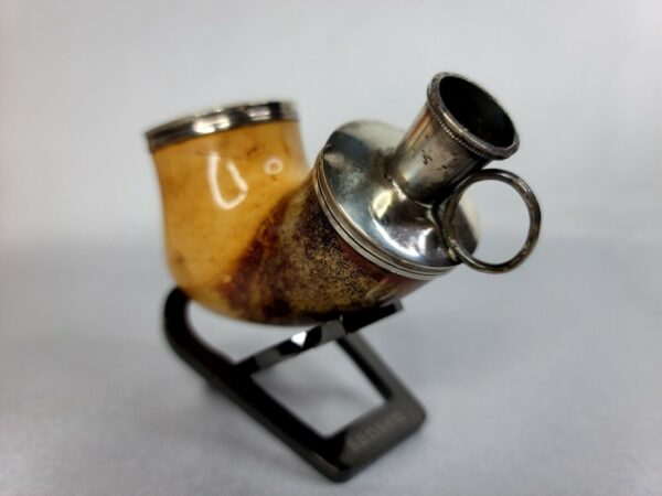 Beautifully Colored Antique 1800s Block Meerschaum Tobacco Pipe Bowl, German [SOLD OUT] - Image 6