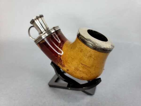 Beautifully Colored Antique 1800s Block Meerschaum Tobacco Pipe Bowl, German [SOLD OUT]