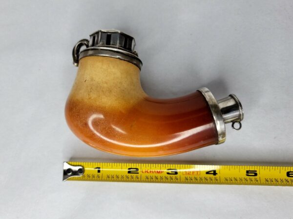 Beautifully Colored Antique German Meerschaum Pipe, w/ Horned Cherry Wood Stem [SOLD OUT] - Image 13