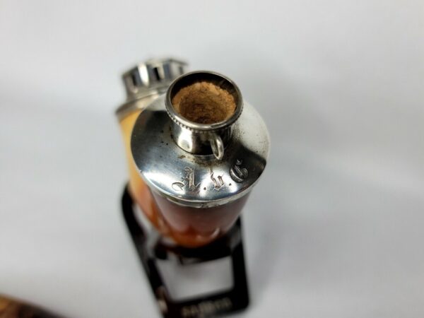 Beautifully Colored Antique German Meerschaum Pipe, w/ Horned Cherry Wood Stem [SOLD OUT] - Image 9
