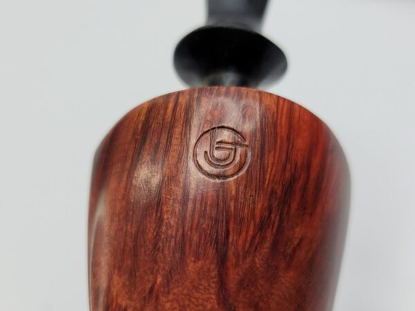 Bennie Joe Red Rhodesian Smooth Briar Tobacco Pipe, Spanish Briar, Ebonite [SOLD OUT] - Image 12