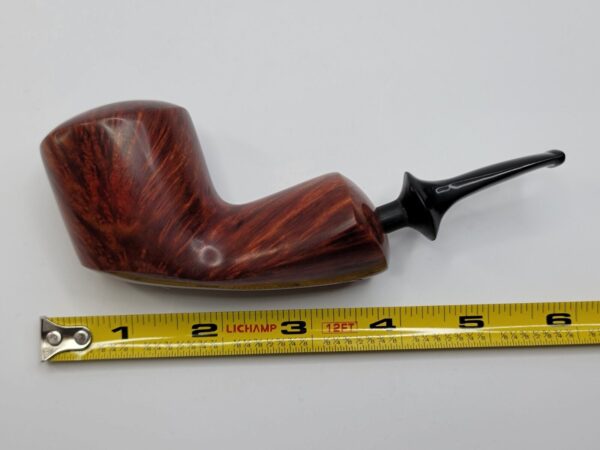 Bennie Joe Red Rhodesian Smooth Briar Tobacco Pipe, Spanish Briar, Ebonite [SOLD OUT] - Image 13