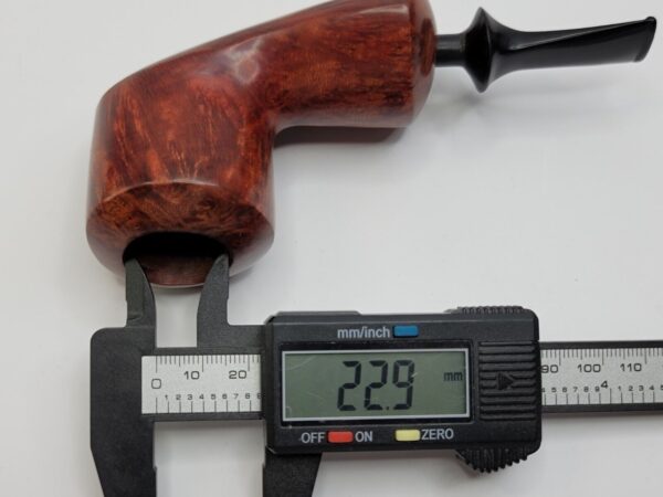 Bennie Joe Red Rhodesian Smooth Briar Tobacco Pipe, Spanish Briar, Ebonite [SOLD OUT] - Image 14