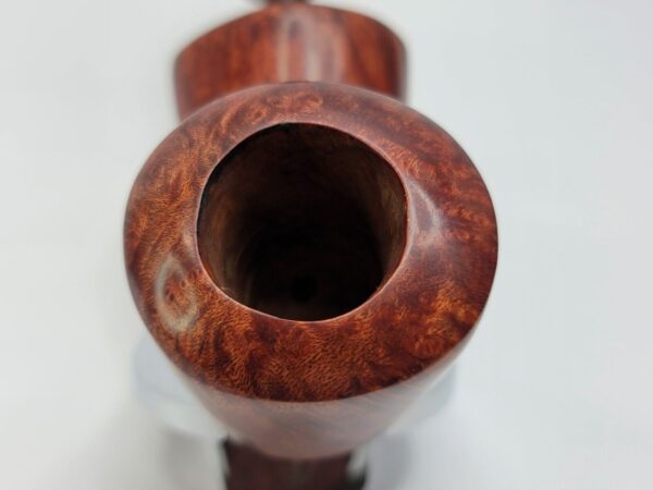 Bennie Joe Red Rhodesian Smooth Briar Tobacco Pipe, Spanish Briar, Ebonite [SOLD OUT] - Image 6