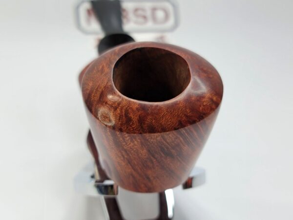 Bennie Joe Red Rhodesian Smooth Briar Tobacco Pipe, Spanish Briar, Ebonite [SOLD OUT] - Image 7