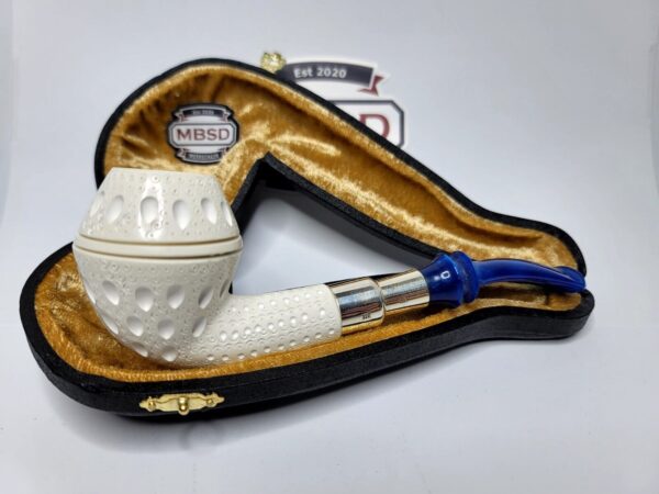 MBSD Meerschaum Block Meerschaum Bent Bulldog Tobacco Smoking Pipe, Spigot, New [SOLD OUT]