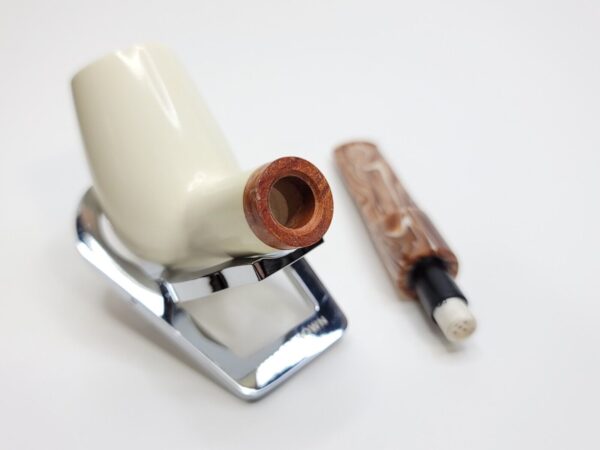 MBSD Meerschaum Deluxe Straight Lovat Block Meerschaum Tobacco Pipe, 9mm Filter [SOLD OUT] - Image 16