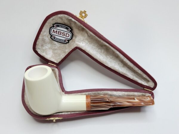 MBSD Meerschaum Deluxe Straight Lovat Block Meerschaum Tobacco Pipe, 9mm Filter [SOLD OUT] - Image 4