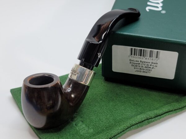 Peterson Deluxe System 12.5 Dark Smooth Bent Billiard Briar Tobacco Pipe, P-LIp [SOLD OUT] - Image 4