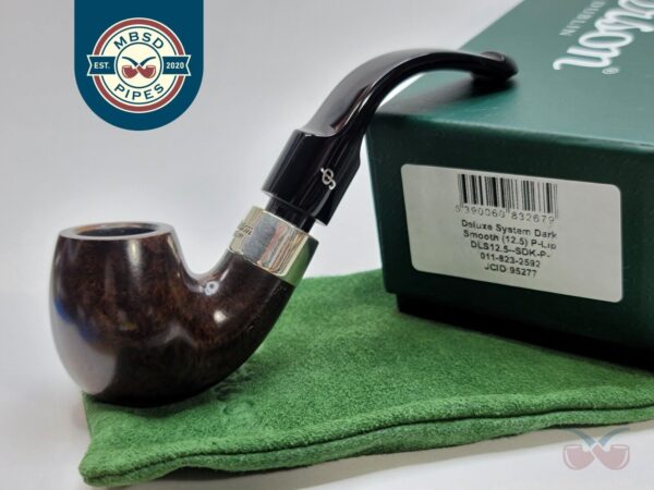 Peterson Deluxe System 12.5 Dark Smooth Bent Billiard Briar Tobacco Pipe, P-LIp [SOLD OUT]