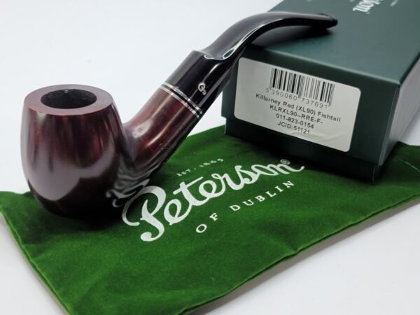 Peterson Killarney Red XL90 Bent Billiard Briar Tobacco Pipe, Fishtail, Ireland [SOLD OUT] - Image 3