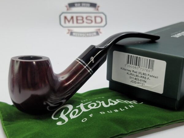 Peterson Killarney Red XL90 Bent Billiard Briar Tobacco Pipe, Fishtail, Ireland [SOLD OUT]
