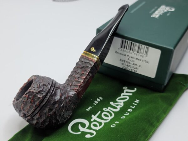 Peterson Rusticated 150 Straight Bulldog Briar Tobacco Pipe [SOLD OUT] - Image 3